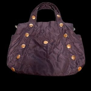 Dexter Nest Navy Nylon Gold Accent Tote Bag Large No Croosbody Strap